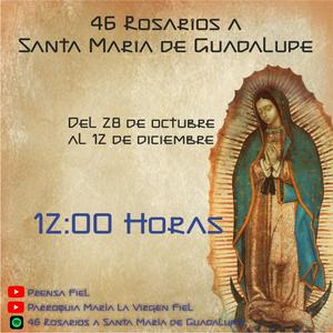 46 rosarios a la Virgen de Guadalupe