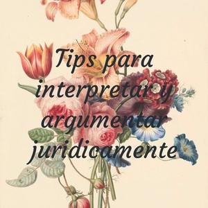 Tips para interpretar y argumentar juridicamente